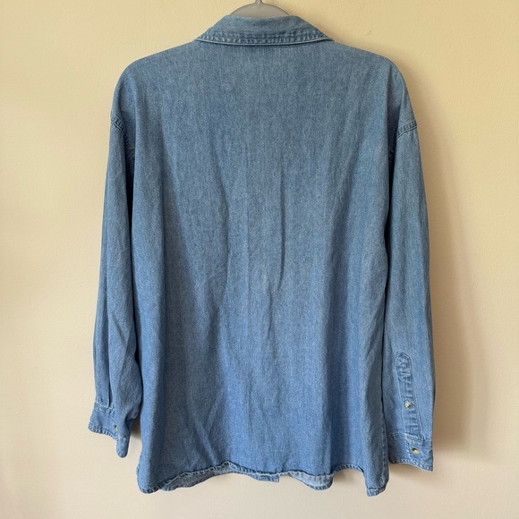 Vtg UK Wildcats Kentucky Denim 100% Cotton Button Down Size XL - Picture 6 of 6